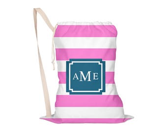 Design Your Own Laundry Bag, Laundry Bag, Laundry Tote, Laundry Drawstring Laundry Bag, Monogrammed: Pick Pattern, Colors, Font