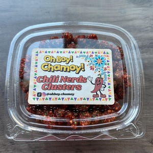 CHAMOY NERD CLUSTER 8oz | Sweet, Sour & Spicy Mexican Treat | Dulces Enchilados | Tajín Candy | Fruity Sour Snack | Oh Boy Chamoy
