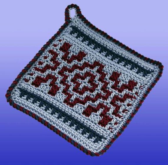 9 Native American Crochet Patterns to Explore: Blankets, Dolls, Motifs, and More 8 Taos Native American Potholder Pattern