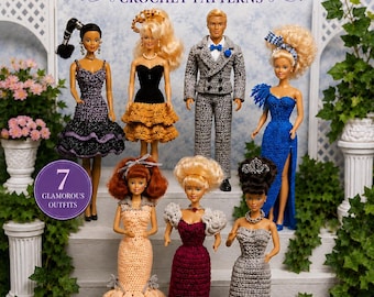 Oogverblindende galajurken voor Barbie-pop en andere 11,5-inch modepoppen, pdf-download