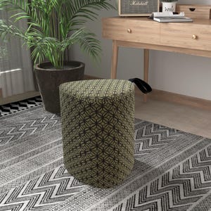 Mix Tall Pouf, Pouf Stool, Ottoman Bench, Minimalist Stool, Modern Pouf, Round Stool, Sofa Side Table, Footstool Ottoman,