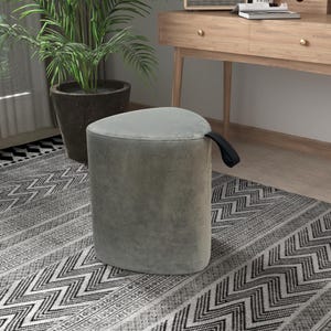 Velvet Pouf, Pouf Stool, Ottoman Bench, Minimalist Stool, Modern Pouf, Round Stool, Sofa Side Table, Footstool Ottoman,