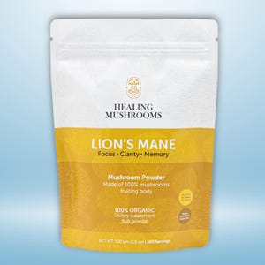 Lion&#39;s Mane Pure Powder, Brain Superfood for Clarity, Memory & Focus - 100 g