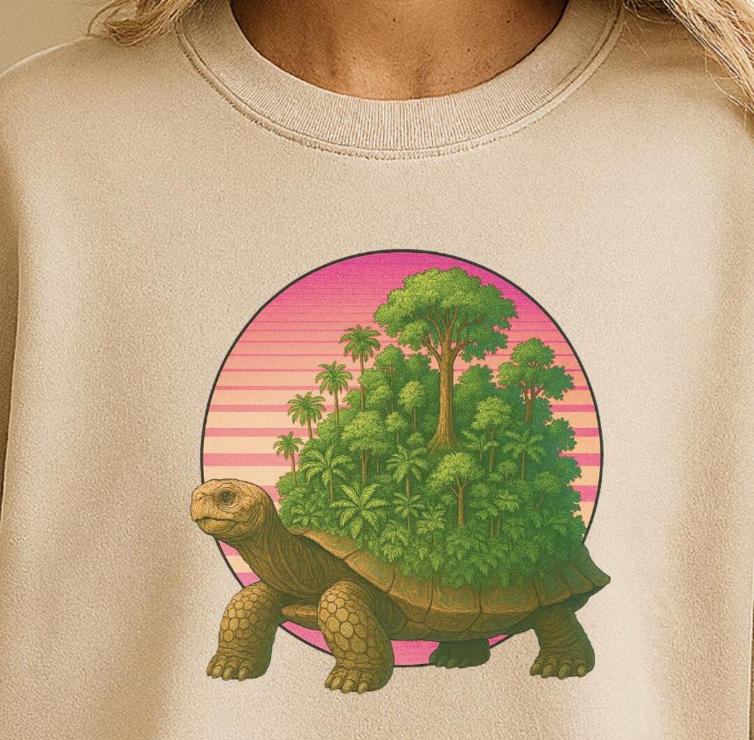 Giant Tortoise Rainforest Sweater, Comfort Eco Vibes Sweatshirt, Cosmic ...