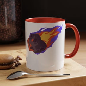 Dino Comet-kaffemugg: Rolig dinosauriegrafik, udda retromugg
