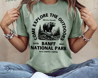 Banff National Park Shirt: Canadian Rockies Tee, Nature Lover Gift, Hiking Adventure T-Shirt, Adventure Travel Gift