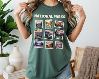 National Parks Shirt: Yosemite, Rocky Mountain, Grand Canyon & More – Adventure Nature Tee – Hiking Lovers Gift – Unisex Outdoor Top