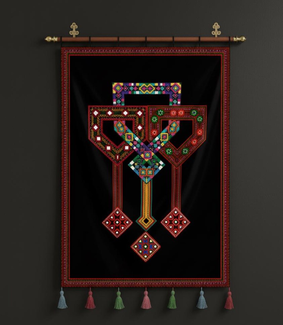 Balochi Embroidery Art Print | Digital Download Wall Art | Friendship ...