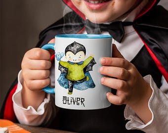Halloween-barnmugg, personlig Halloween-barnpresent, barnlägermugg, varm chokladmugg, Halloween-lagmugg, Halloween-presentmugg
