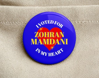 Mamdani Ich wählte für Zohran Mamdani Pin Button Zohran Mamdani New York NYC Mayor Buttons Zohran Mamdani für New York NYC Pin Politischer Pin