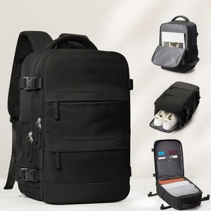 Expandable Travel Backpack 40x20x25 | Waterproof Cabin Bag | Carry-on Anti-Theft Backpack | Laptop Compartment | Daily Commute & Vacation