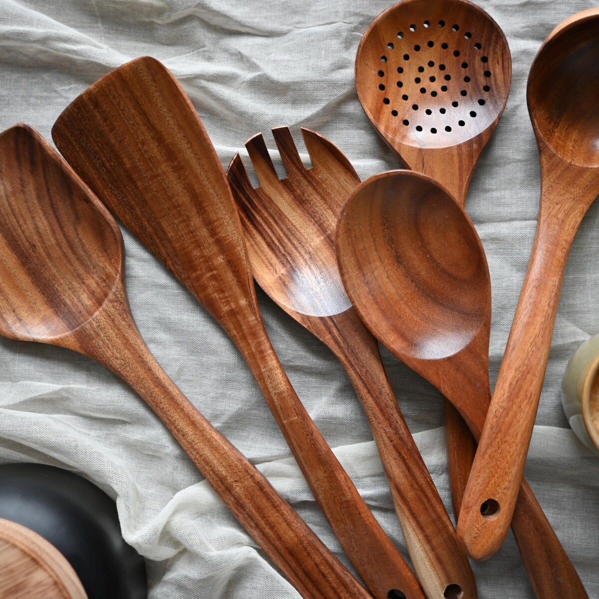 Wooden Spatula Set of 6 | Teak Wood Spatulas for Kitchen Use | Non-stick Cookware| Heat Resistant and Easy to Clean | APM DISTRIBUTION - Etsy