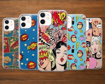 Pop Culture telefoonhoesje Comic Cover voor iPhone 17 Pro, 16, 15, 14, 13, 12, Samsung S25, S24, S23FE, S22, A16, A26, A56, Pixel 10, 9Pro, 8A