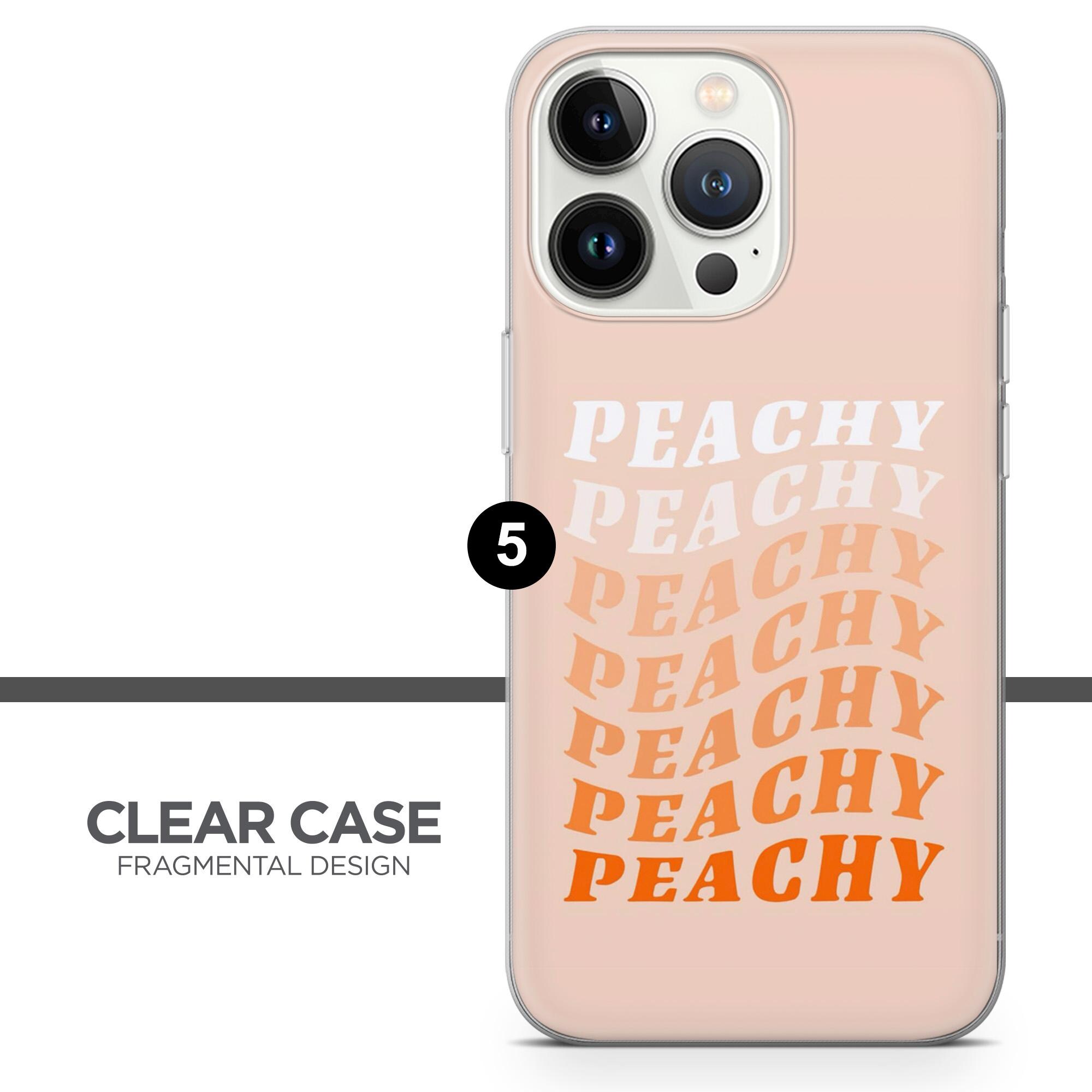 ピーチの引用句入りスマホケース、生意気なフルーツ柄カバー、iPhone