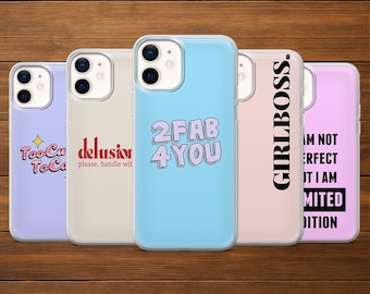 Sassy Phrase telefoonhoesje grappig citaat hoes voor iPhone 17Pro, 16, 15, 14, 13, 12, Samsung S25, S24, S23FE, S22, A16, A56, Pixel 9, 9Pro, 8A
