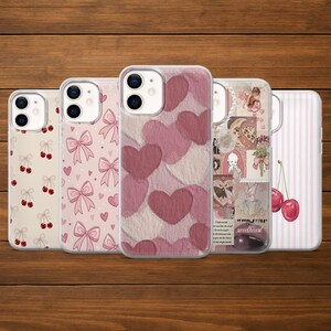 Coquette Phone Case Girly Cherry Cover for iPhone 17Pro, 16, 15, 14, 13, 12, Samsung S25, S24, S23FE, S22, A16, A26, A56, Pixel 10, 9Pro, 8A