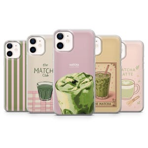 Matcha Handyhülle Green Tea Coffee Cover für iPhone 17Pro, 16, 15, 14, 13, 12, Samsung S25, S24, S23FE, S22, A16, A56, Pixel 10, 9Pro, 8A
