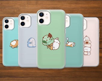 Funda de teléfono Chibi con diseño de anime adorable para iPhone 17Pro, 16, 15, 14, 13, 12, Samsung S25, S24, S23FE, S22, A16, A26, A56, Pixel 10, 9Pro, 8A