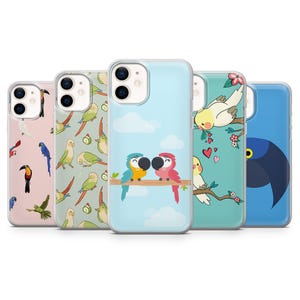 Parrot Phone Case Bird Animal Friendship Cover for iPhone 17Pro, 16, 15, 14, 13, 12, Samsung S25, S24, S23FE, S22, A16, A56, Pixel 10, 9Pro