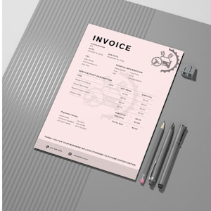 Auto Repair Invoice Template: Editable Canva Mechanic Receipt