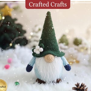 Christmas Gnome Crochet Pattern | Easy Holiday Amigurumi (PDF)