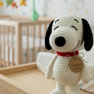 Snoopy Crochet Pattern | Amigurumi Dog PDF | Classic Cartoon Plushie Toy | Keychain Extra