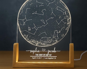 Personalized Star Map Night Light | Anniversary Gift
