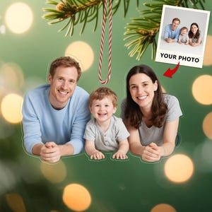 Christmas Ornament Photo Custom, Personalized Family Photo Ornament, Acrylic Picture Ornament, Pet Picture Ornament, Pet Lover Gifts