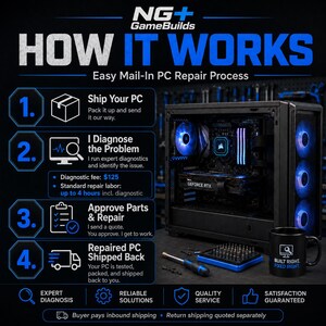 NG+ GameBuilds Custom Desktop PC Diagnostic & Repair Service image 4