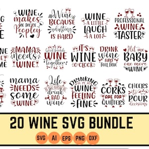 Wine design Svg Png Dxf, Typography wine svg bundle, wine svg, wine t-shirt design, wine bottle svg, wine glasses svg, wine quotes svg