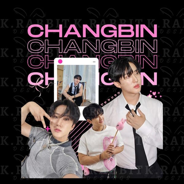 Changbin Stray Kids T-shirt / Changbin SKZ / PNG design / K-pop tee / Instant download / Ready to print