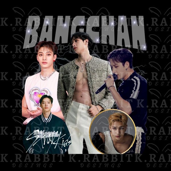 Bangchan Stray Kids T-shirt /Bangchan vintage bootleg SKZ /PNG design /K-pop T-shirt /Instant download /Ready to print