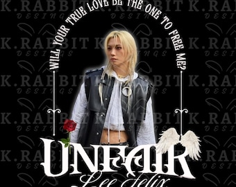 Felix Unflair Song PNG/Stray Kids Design/Kpop Digital Download for DTF Sublimation/Lee Felix skz Shirt Graphic/Stay Gift/skz Lyrics Art