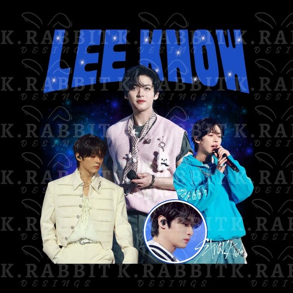 Lee Know Stray Kids T-shirt /Lee Know vintage bootleg SKZ /PNG design /K-pop T-shirt /Instant download /Ready to print