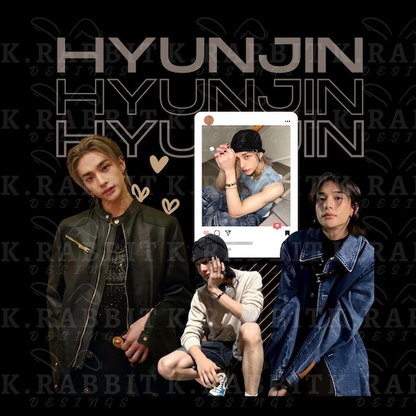 Hyunjin Stray Kids T-shirt/PNG design/ Hyunjin t-shirt/Instant download and ready to print