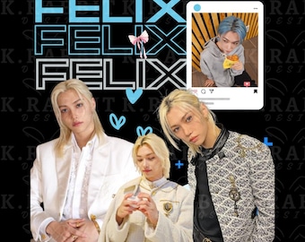 Felix Stray Kids T-shirt/PNG design/Felix T-shirt/Instant download/Ready to print