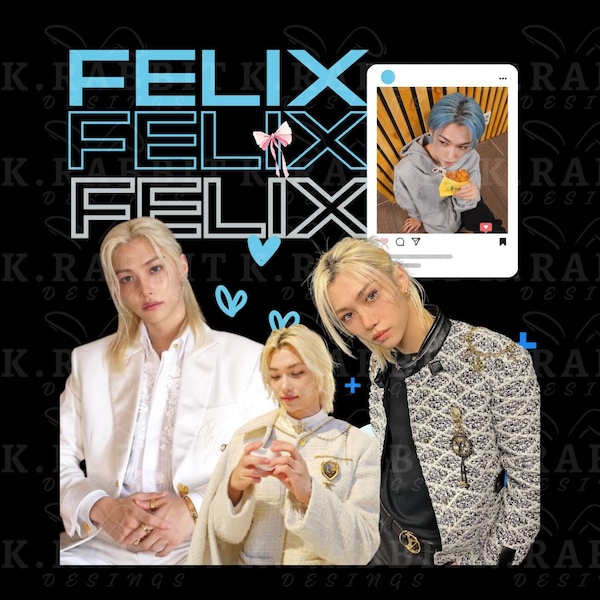 Felix Stray Kids T-shirt/PNG design/Felix T-shirt/Instant download/Ready to print