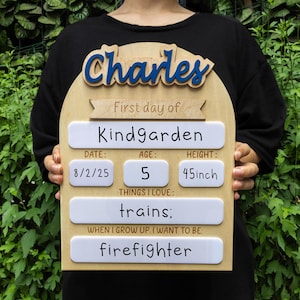 Custom First Day of School Sign, Back to School Sign, Preschool, Kindergarten 1st Day of School Sign, School Board, Last Day of School Sign