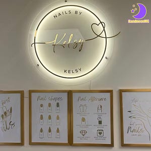Personalized Beauty Salon Sign, Acrylic Business Logo Sign, Wall and Door Office Sign, Company Name Logo Sign, Store Front Sign, Clinic Sign