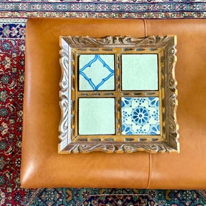 Mexican Talavera Tile Tray, Hand Painted Decorative Serving Tray
