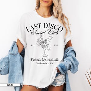 Custom Disco Bachelorette Party Comfort Colors Shirt: Bride&#39;s Last Disco