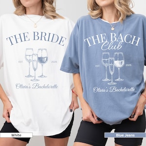 Custom Bachelorette Comfort Colors Shirts: The Bach Club, Girls Trip