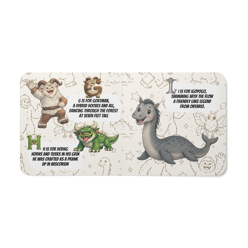 Whimsy Cryptids Cryptids A to Z - A Whimsical Cryptid Alphabet Board Book - Etsy