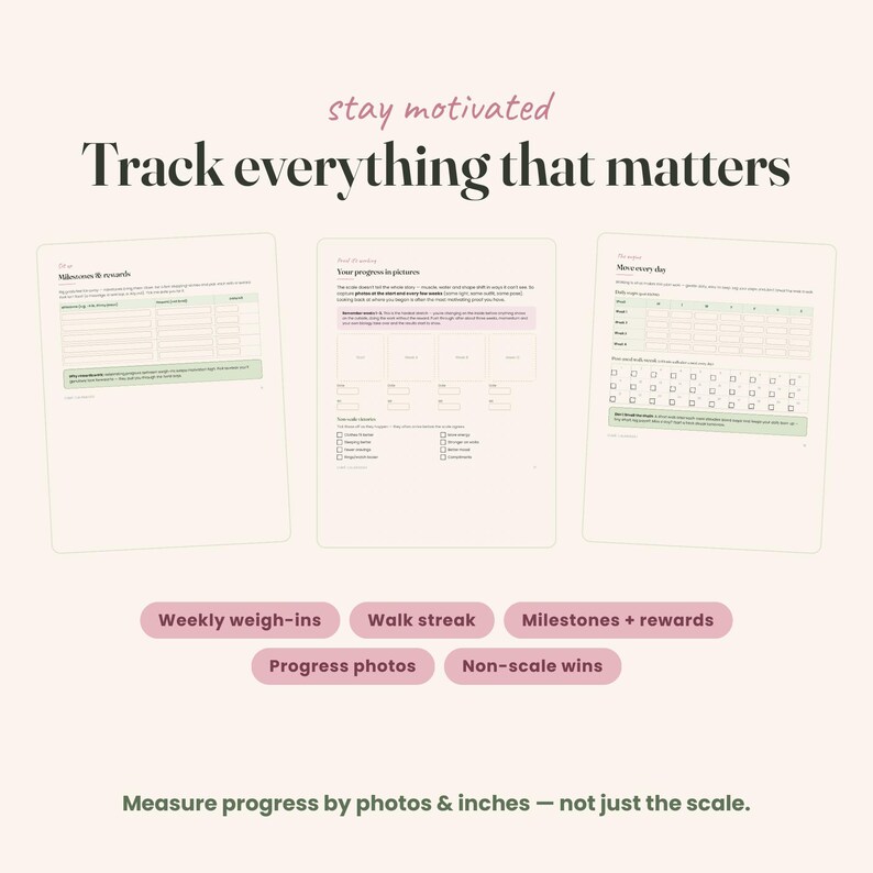 Weight Loss Planner, Fitness Journal for Women 40+ & Men 35+ | Calorie Deficit Tracker + Smart Calculator | Meal, Macro, Habit Tracker PDF image 6