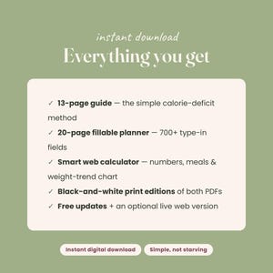 Weight Loss Planner, Fitness Journal for Women 40+ & Men 35+ | Calorie Deficit Tracker + Smart Calculator | Meal, Macro, Habit Tracker PDF image 3