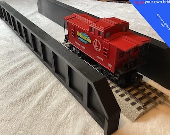 O Scale Girder Bridge Plates – Set of 2 | Choose a size | Build Your Own Scenery for O Gauge Trains & Model Railroad | Solid Wood