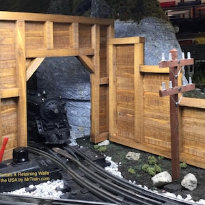 O SCALE TUNNEL PORTALS Train Scenery for Model Railroad 1:48 Scale Trains / Wooden Timber Framed