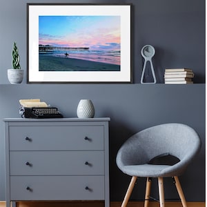Original Photo Art Surfers Last Wave California - Coastal Wall Decor for Beach Lovers Gift