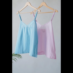 Offerta combinata - Sottovesti in cotone azzurro e rosa