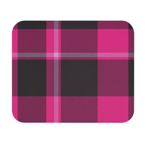 Pink Plaid Mouse Pad Cute Desk Mat for Office, Students, Gamers, Aesthetic Computer Accessory, Gift for Her, Study or Work Setup